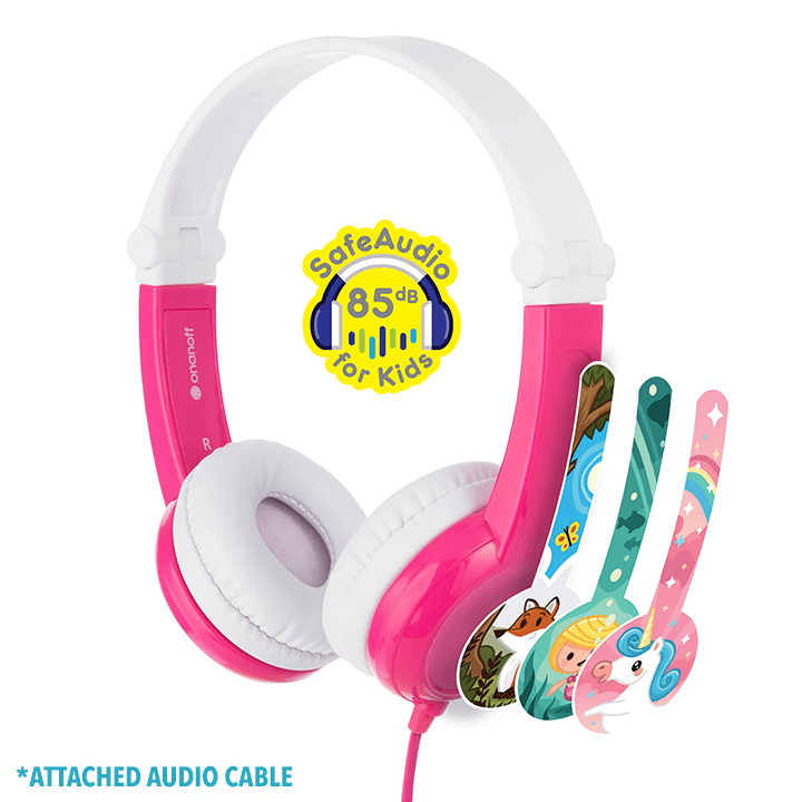 [OPEN BOX] BUDDYPHONES Connect On-Ear Wired Headphones - Pink