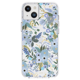 RIFLE PAPER CO. iPhone 14 Plus Case - Garden Party Blue - Clear