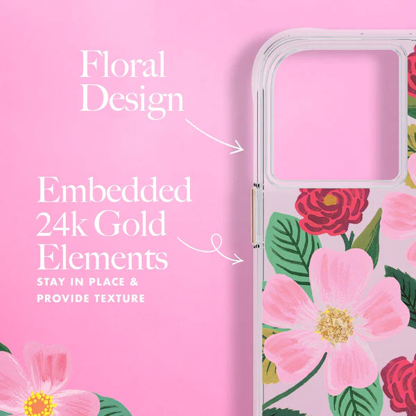 RIFLE PAPER CO. iPhone 14/13 Case - Rose Garden - Clear