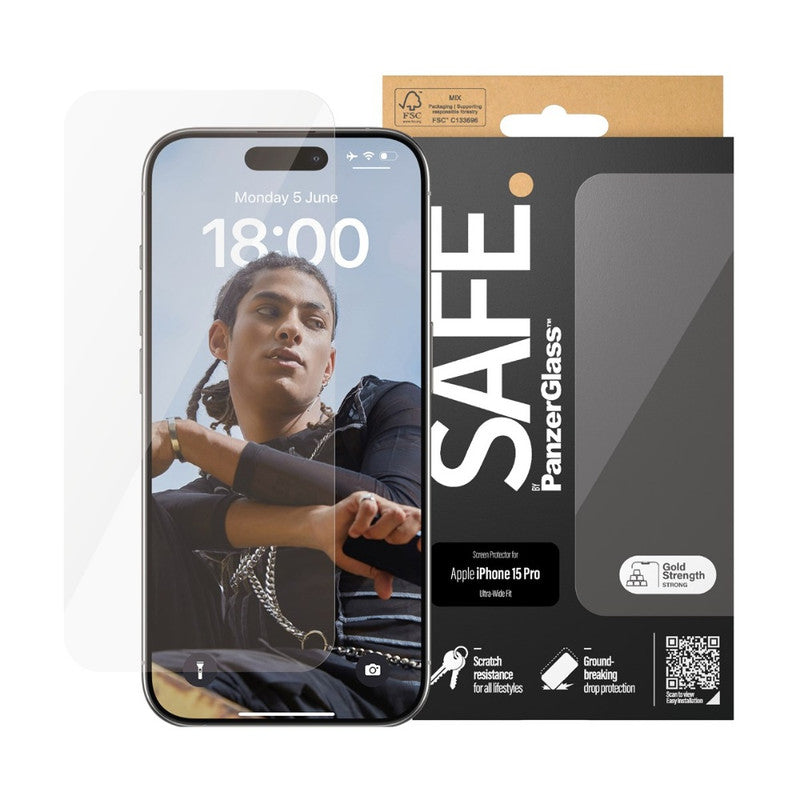 SAFE APPLE IPHONE 15 PRO - ULTRA WIDE FIT - CLEAR