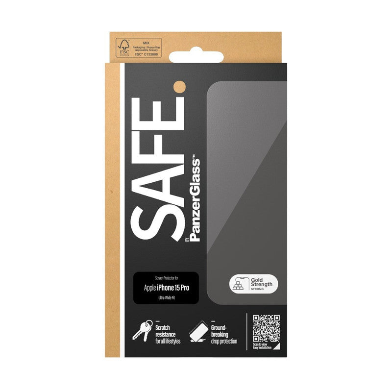 SAFE APPLE IPHONE 15 PRO - ULTRA WIDE FIT - CLEAR