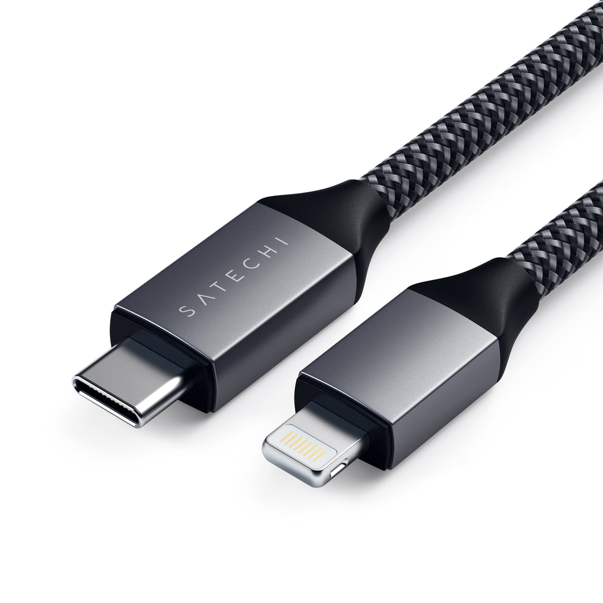 SATECHI USB-C to Lightning Charging Cable 6ft - Black