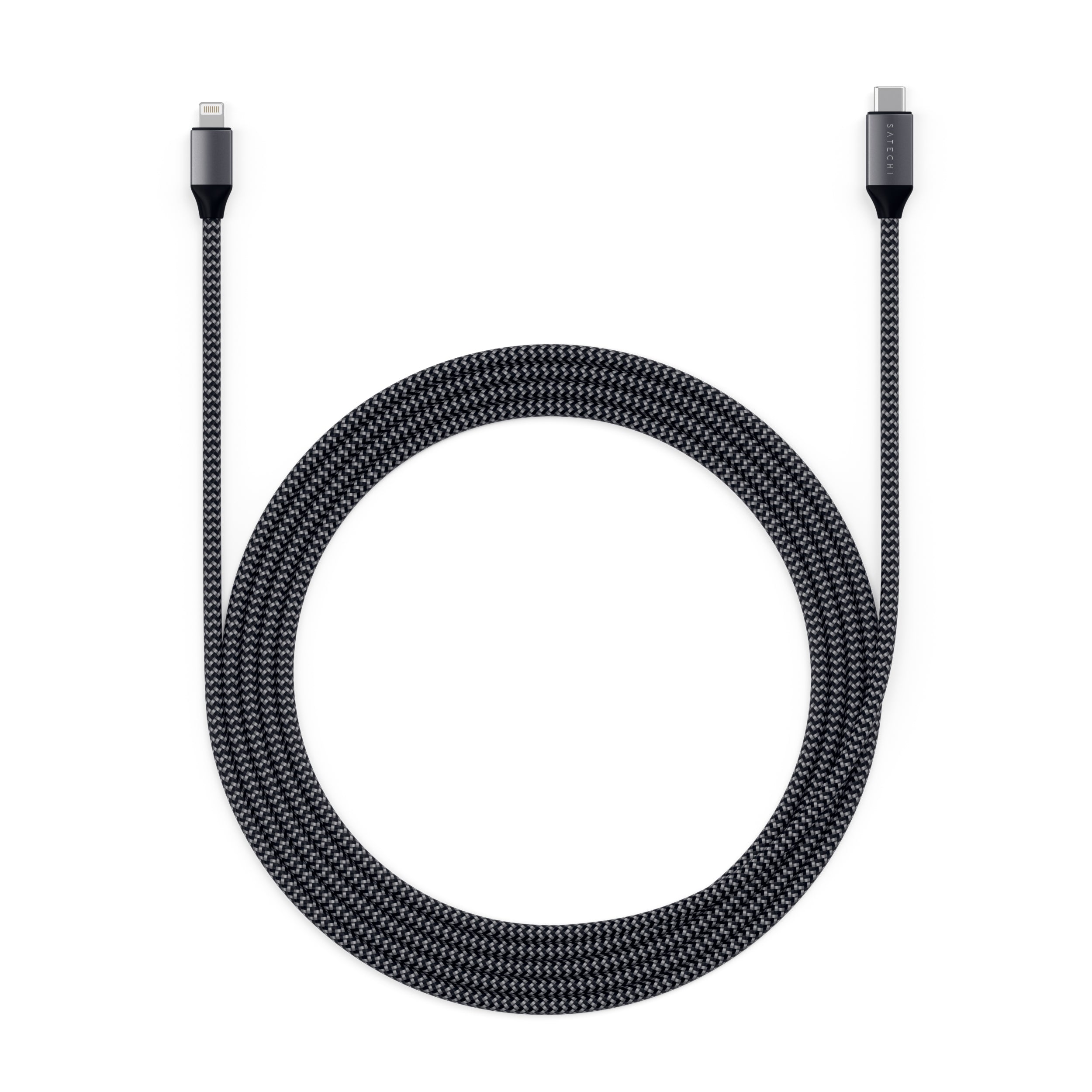 SATECHI USB-C to Lightning Charging Cable 6ft Black