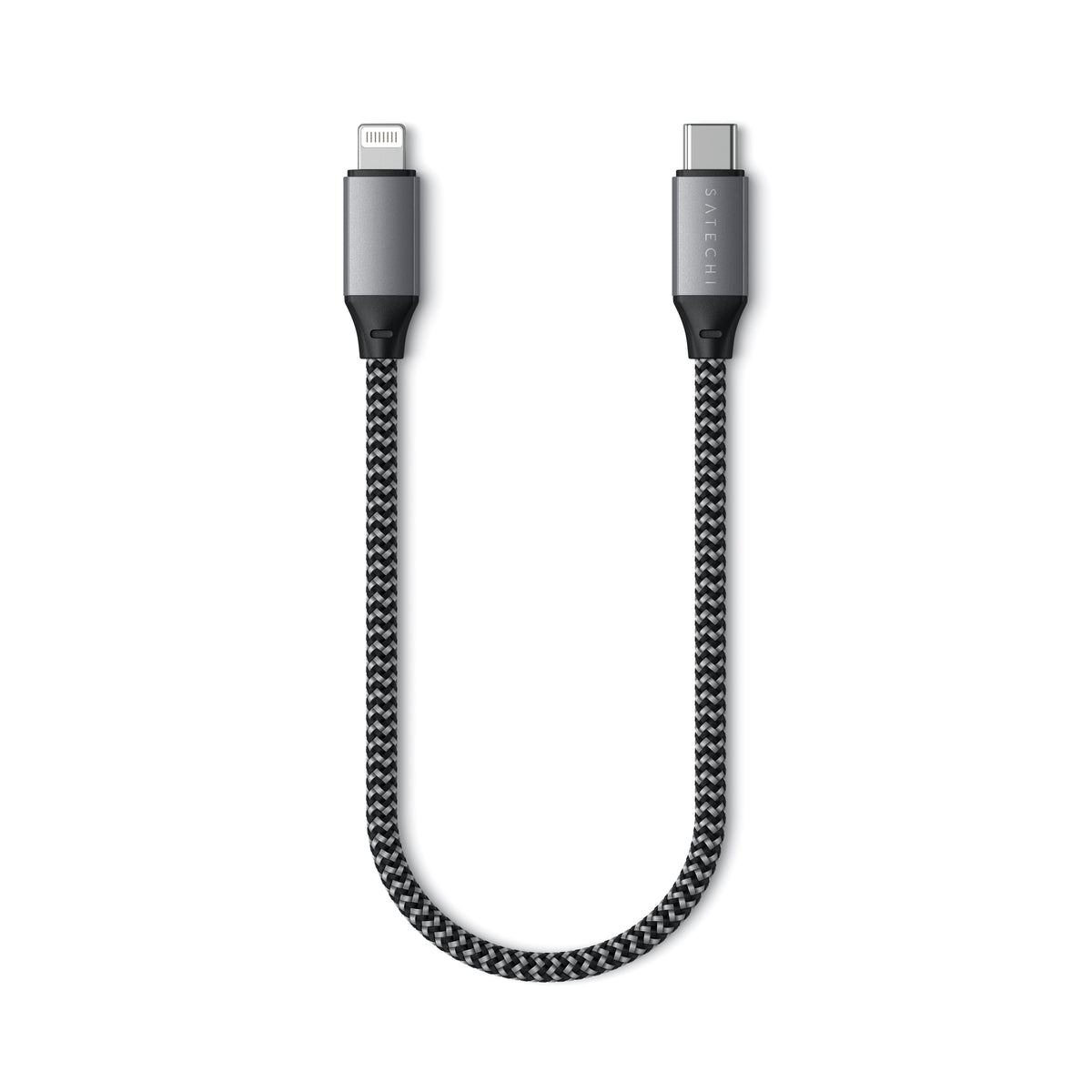 SATECHI USB-C to Lightning Short Cable 25cm - Gray