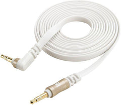 SCOSCHE Flatout Tangle Free 3 feet AUX Cable - White / Gold