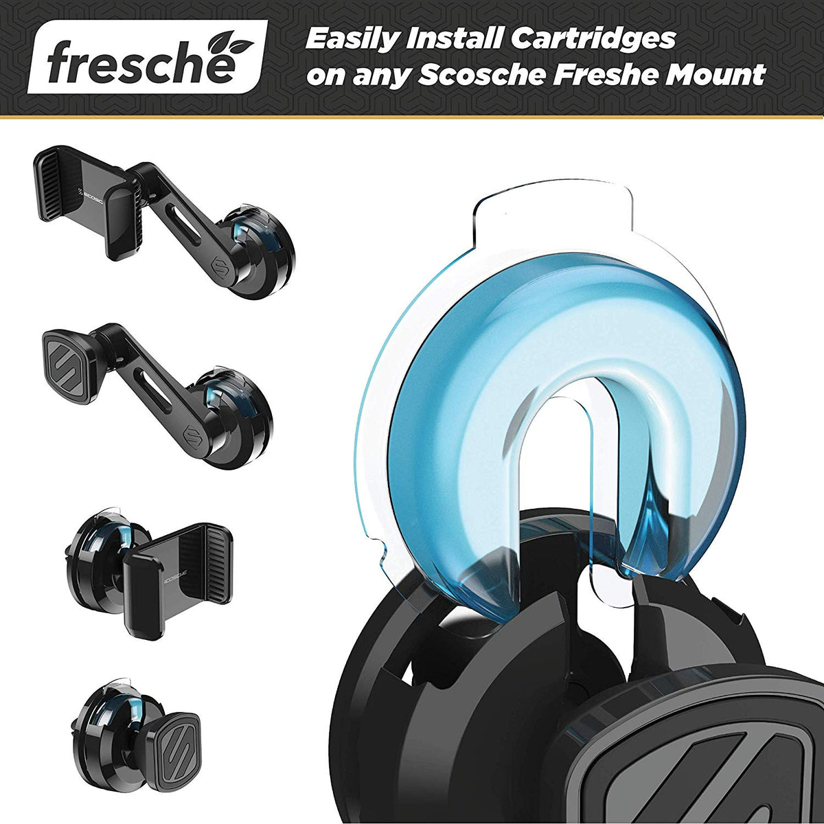 SCOSCHE Air Freshener Refill Cartridges for Fresche Mounts - 2 Packs - New Car