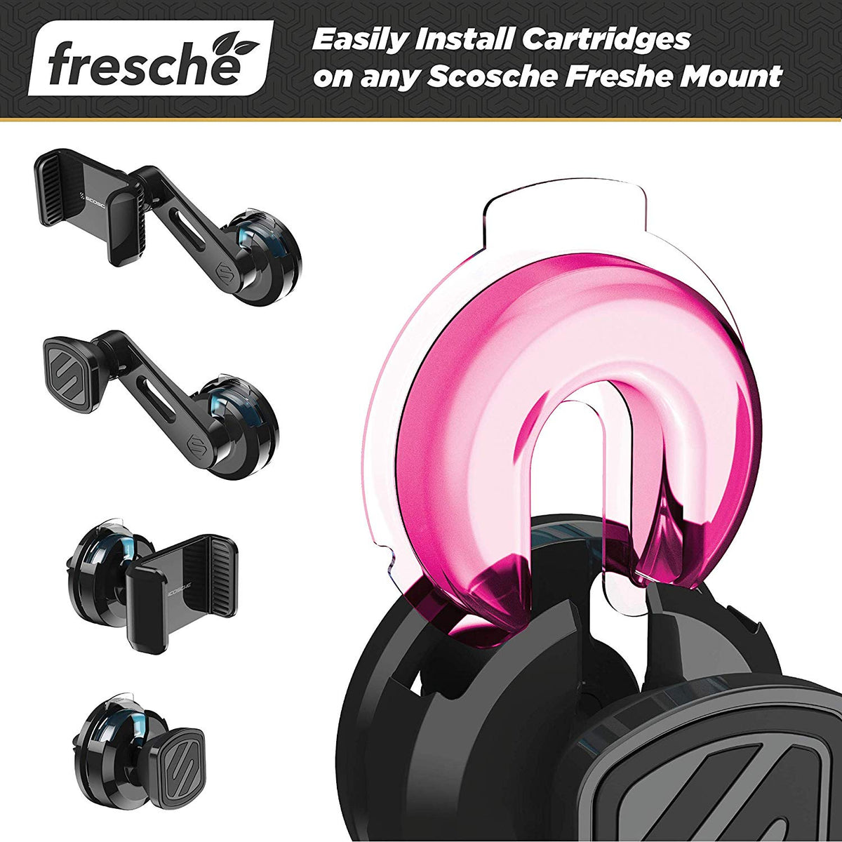 SCOSCHE Air Freshener Refill Cartridges for Fresche Mounts - 2 Packs - Tropical