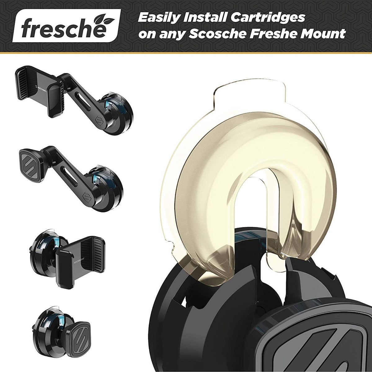 SCOSCHE Air Freshener Refill Cartridges for Fresche Mounts - 2 Packs - Vanilla