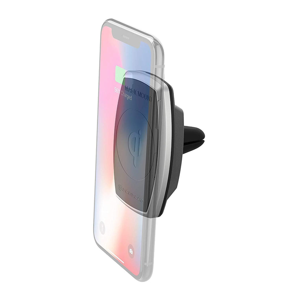 حامل SCOSCHE MagicMount Pro Charge 10W المغناطيسي للهواتف الذكية بتقنية Qi، يُثبت على فتحة التهوية للسيارة 