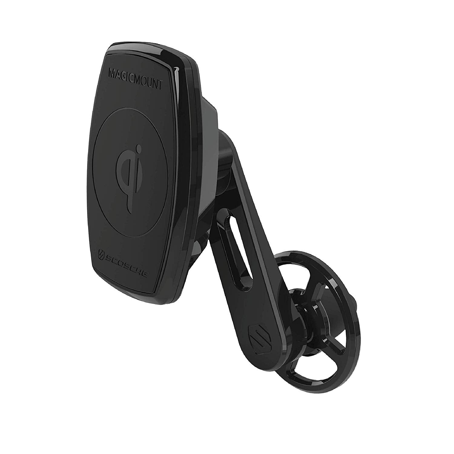 شاحن SCOSCHE MagicMount Charge بقوة 10 واط، مغناطيسي، معتمد بتقنية Qi، يُثبت على فتحة التهوية، للهواتف الذكية.