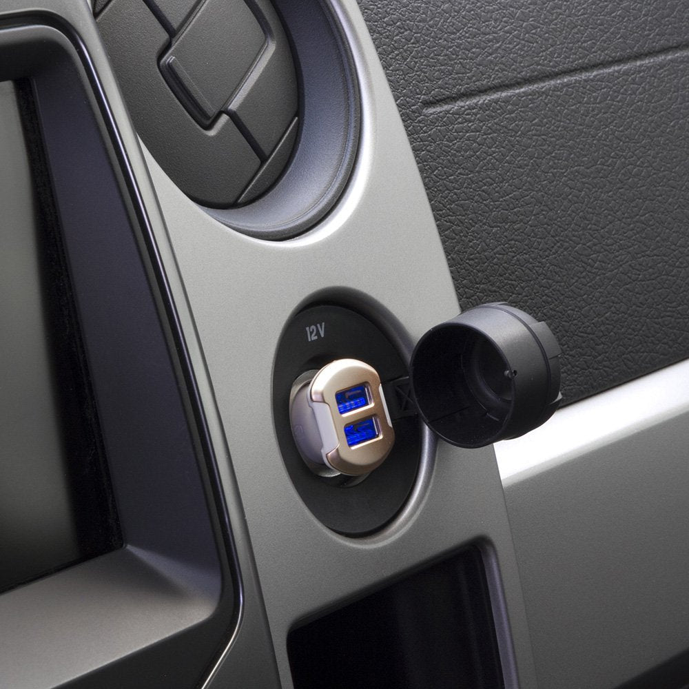 [علبة مفتوحة] جهاز SCOSCHE ReVolt Compact بقوة 12 واط، 2.4 أمبير لكل منفذ، إجمالي خرج 24 واط، 4.8 أمبير 