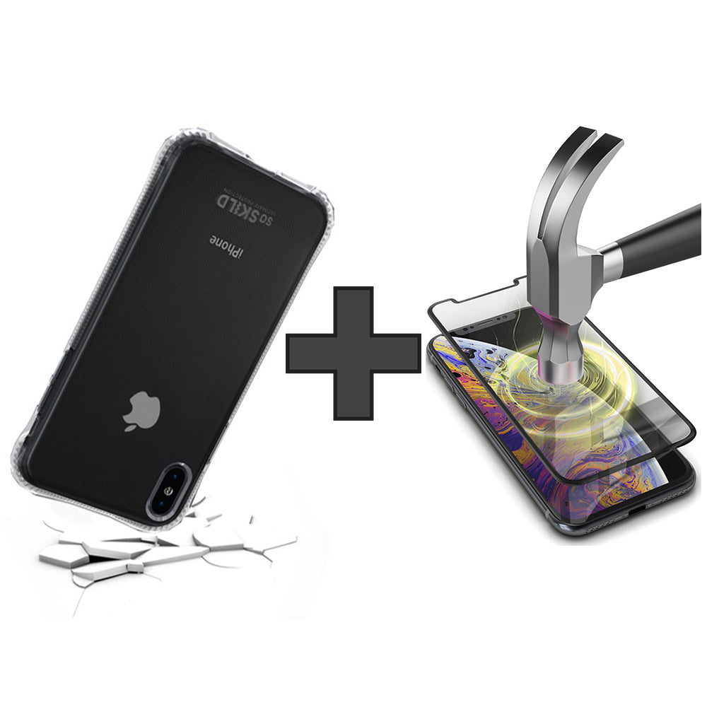 [OPEN BOX] SO SKILD iPhone XS Max Absorb Impact Case - Transparent  and  Tempered Glass Sp