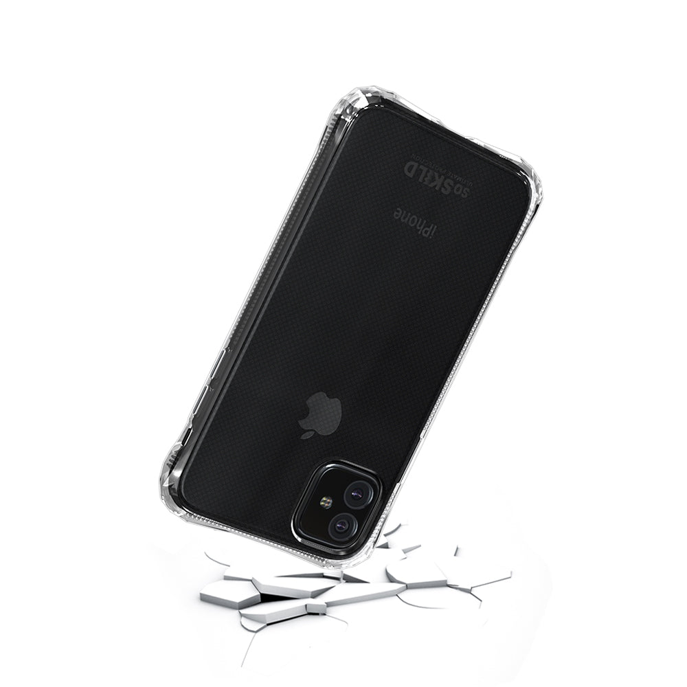 SOSKILD Absorb 2.0 Impact Case Transparent &amp; Glass Screen Protector for iPhone 11 - Clear