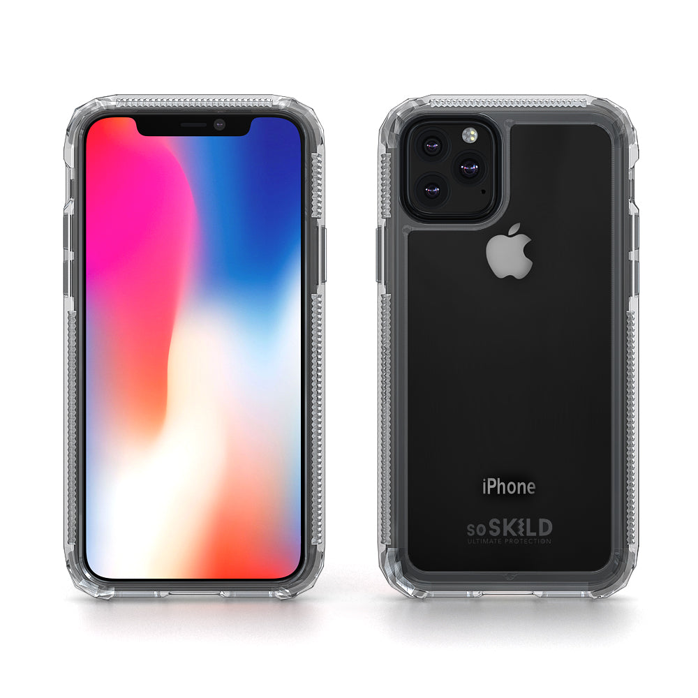 SO SKILD Defend 2.0 Impact Case Transparent &amp; Tempered Glass for iPhone 11 Pro Max
