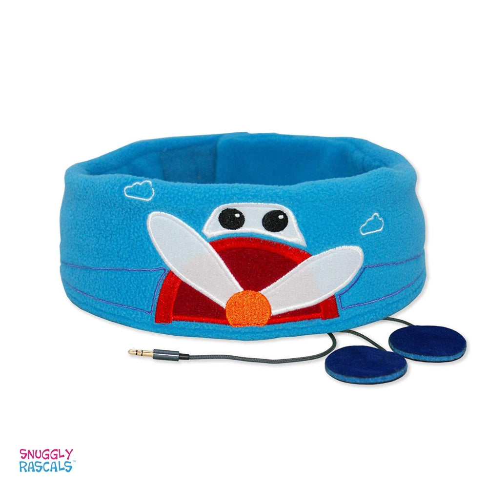 [OPEN BOX] SNUGGLY RASCALS Ultra-Comfortable  and  Size Adjustable Headphones for Kids - Plane