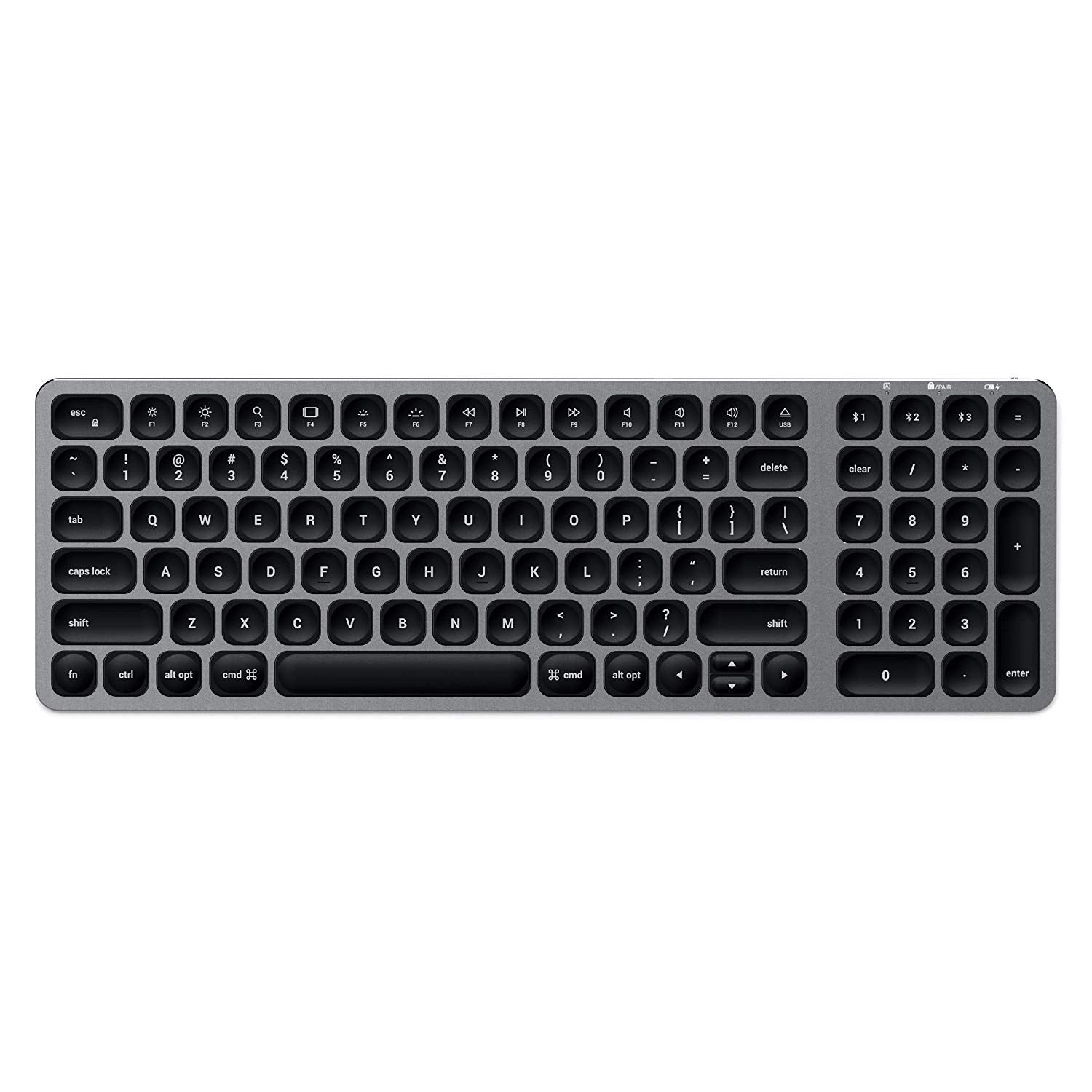 [OPEN BOX] SATECHI Compact Backlit Bluetooth Keyboard for Mac - Space Gray