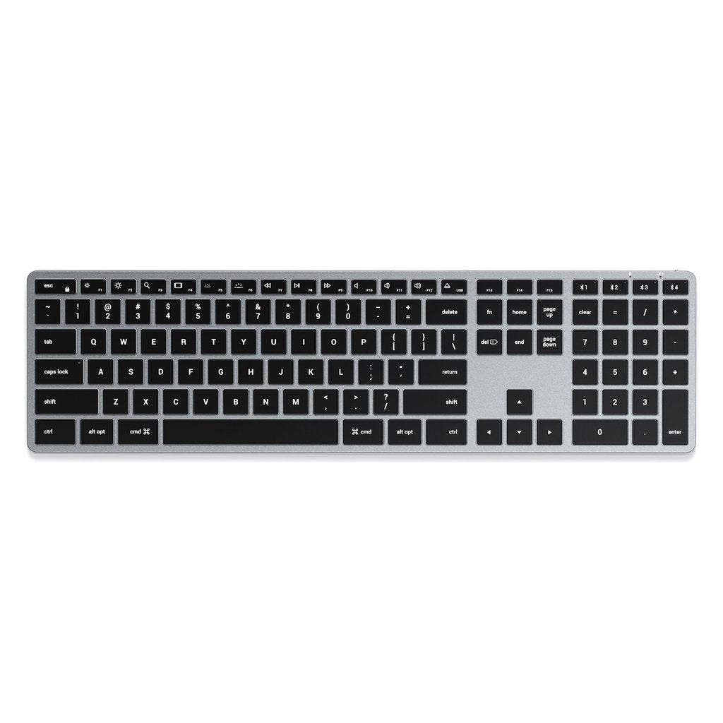 SATECHI Ultra Slim Backlit X3 Bluetooth Keyboard - Space Grey