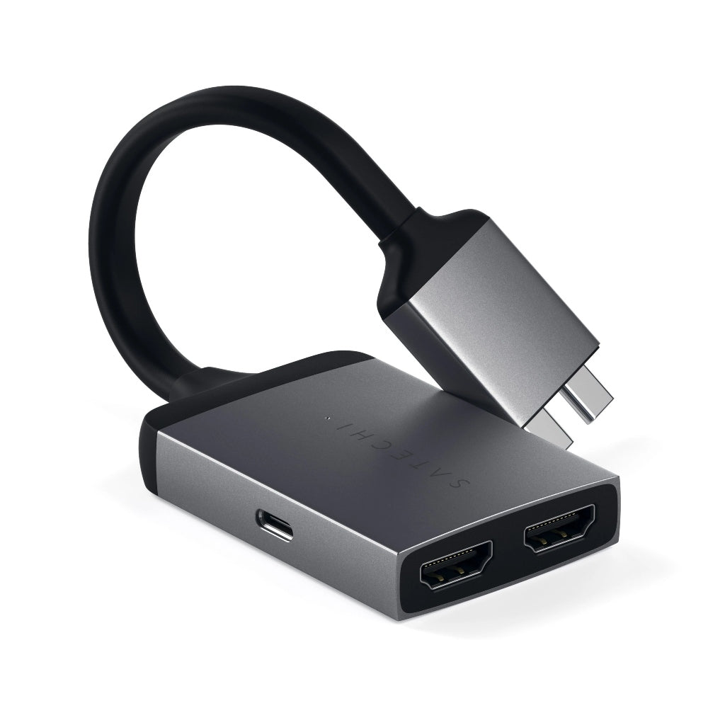 SATECHI Type-C Dual HDMI Adapter - Space Gray