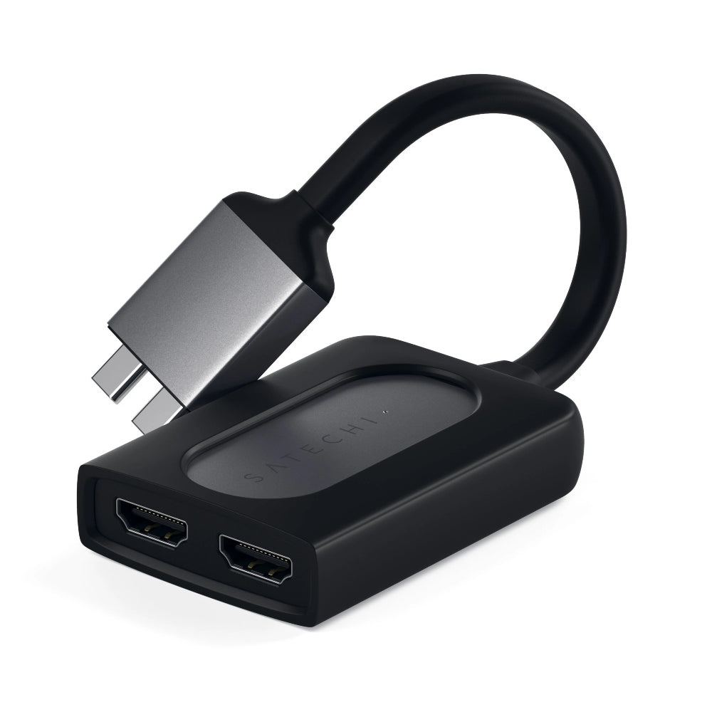 SATECHI Type-C Dual HDMI Adapter - Space Gray