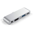 SATECHI Aluminum Type-C Mobile Pro Hub for iPad & Type-C Smartphones/Tablets - Silver