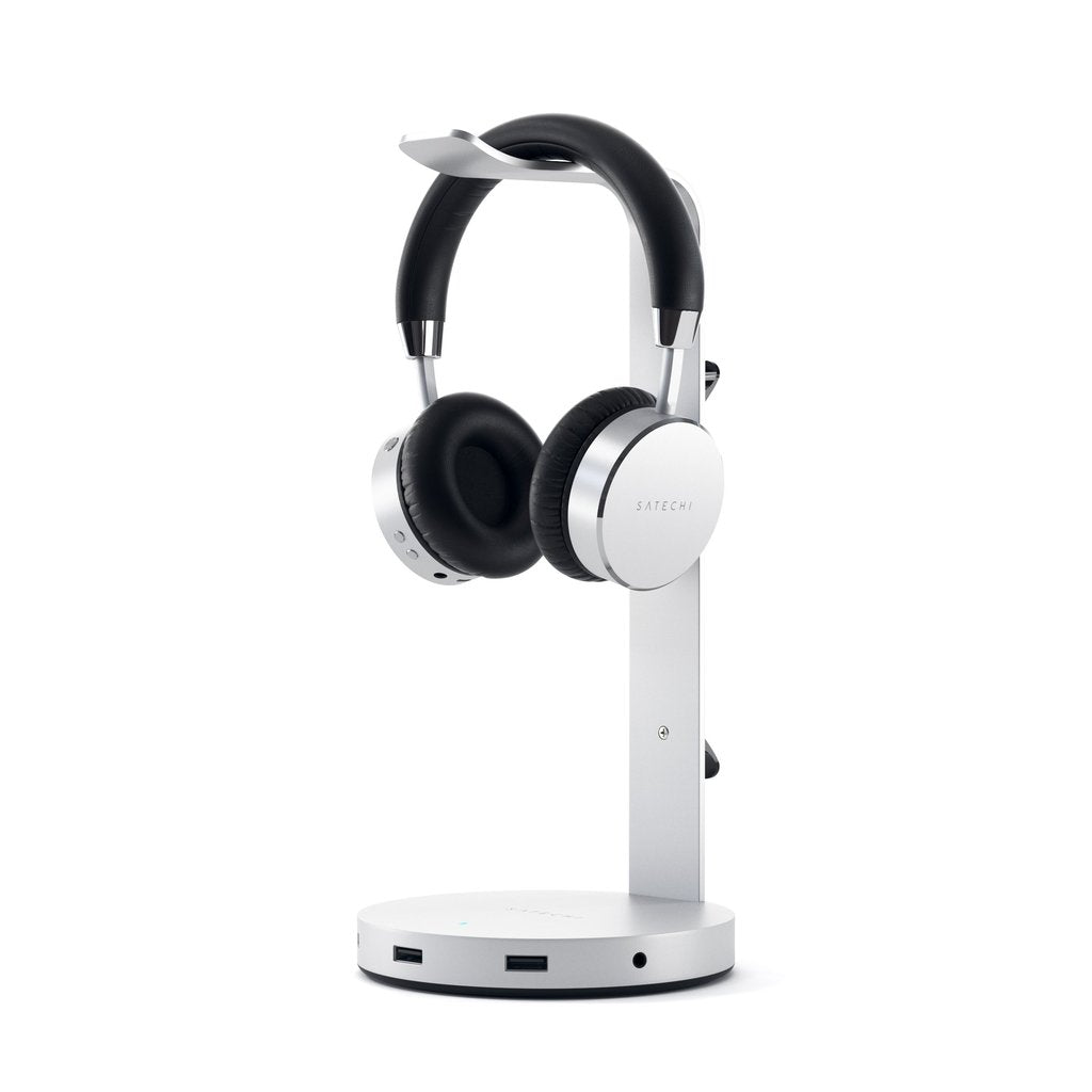 SATECHI Aluminum Headphone Stand Hub 3x USB A Ports and 3.5mm AUX