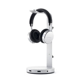 [OPEN BOX] SATECHI Aluminum Headphone Stand Hub 3x USB-A Ports and 3.5mm AUX Port - Silver