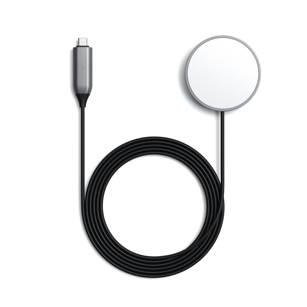SATECHI 2-in-1 Magnetic Wirelesss Charging Cable - Gray/Black