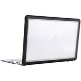 [علبة مفتوحة] غطاء STM DUX المتين لجهاز Apple Macbook Air Retina 13 2017/2015 - غطاء مُحكم، مقاوم للصدمات، إطار أسود