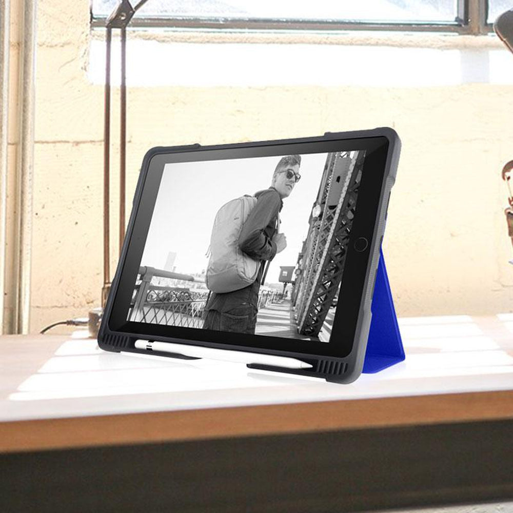 [علبة مفتوحة] غطاء STM Dux المتين باللون الأزرق لجهاز iPad Pro 12.9