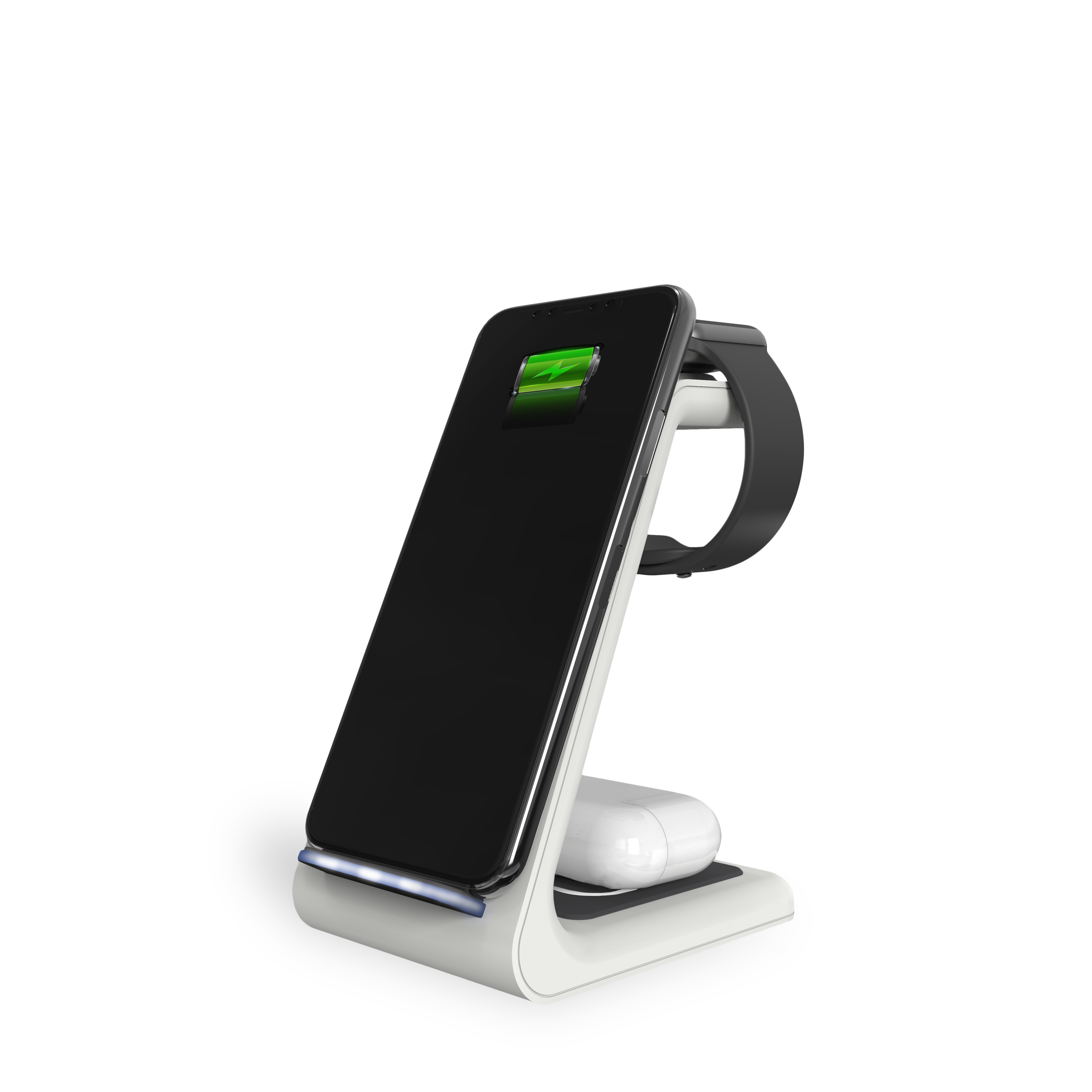 [علبة مفتوحة] تشارج تري - محطة شحن متعددة الأجهزة - أبيض