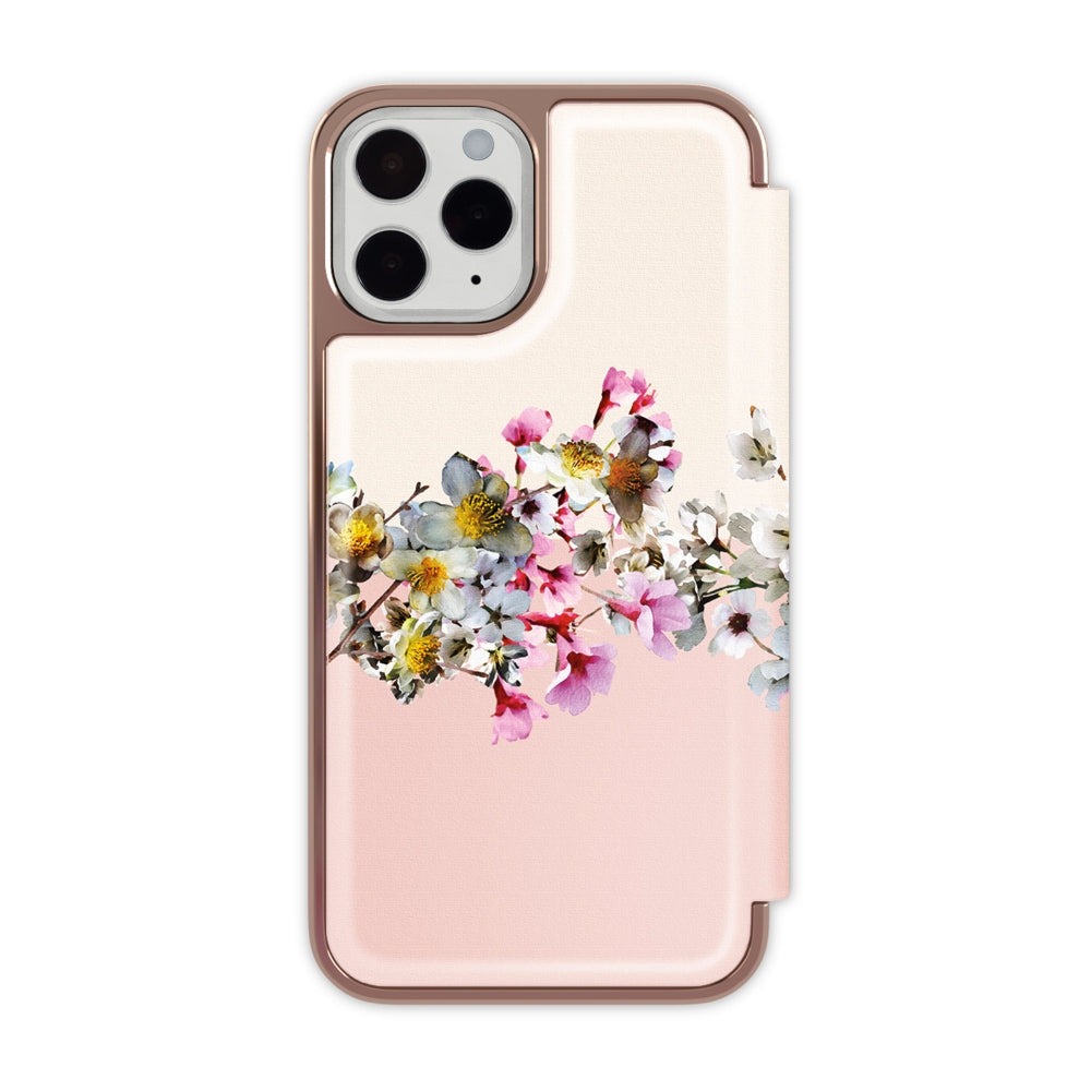 TED BAKER iPhone 14 Pro Max - Mirror Folio Case Jasmine - Pink