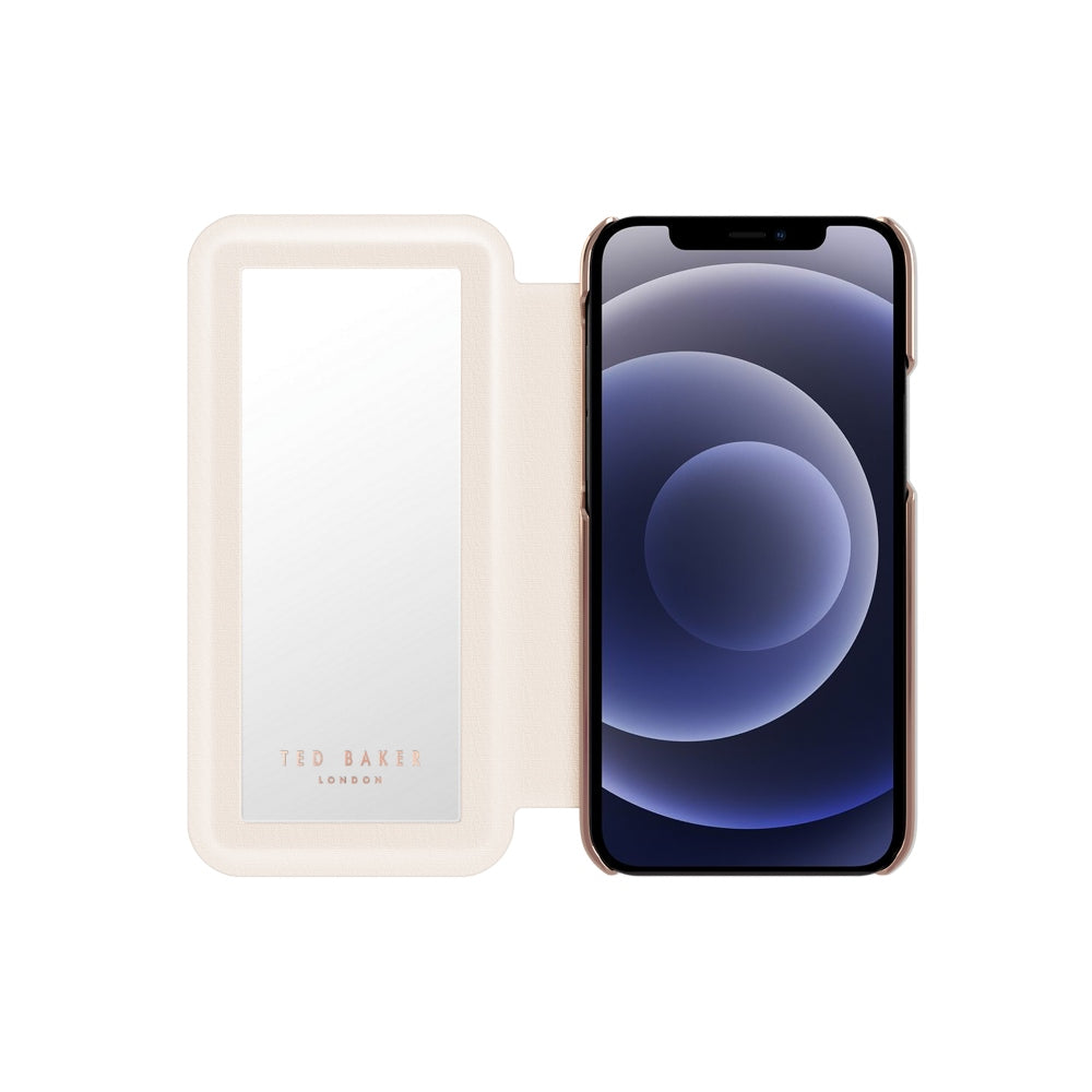 TED BAKER iPhone 14 Pro Max - Mirror Folio Case Jasmine - Pink