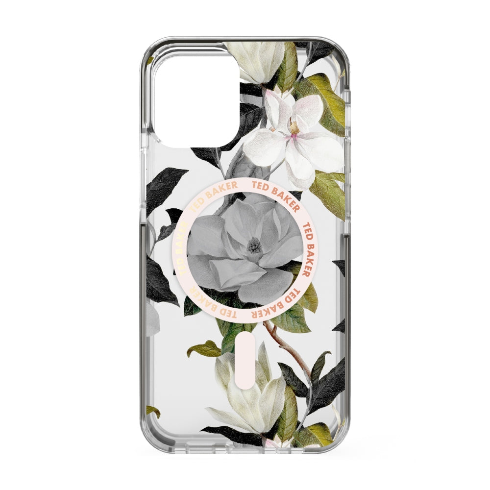 TED BAKER iPhone 14 - MagSafe Anti-Shock Floral Case Opal - Clear Multi-color