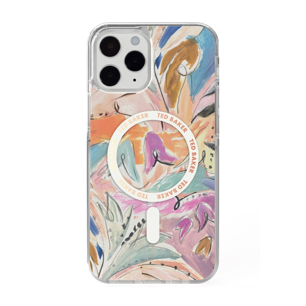 TED BAKER iPhone 14 Pro - MagSafe Anti-Shock Art Print Fashion Case - Multi-color