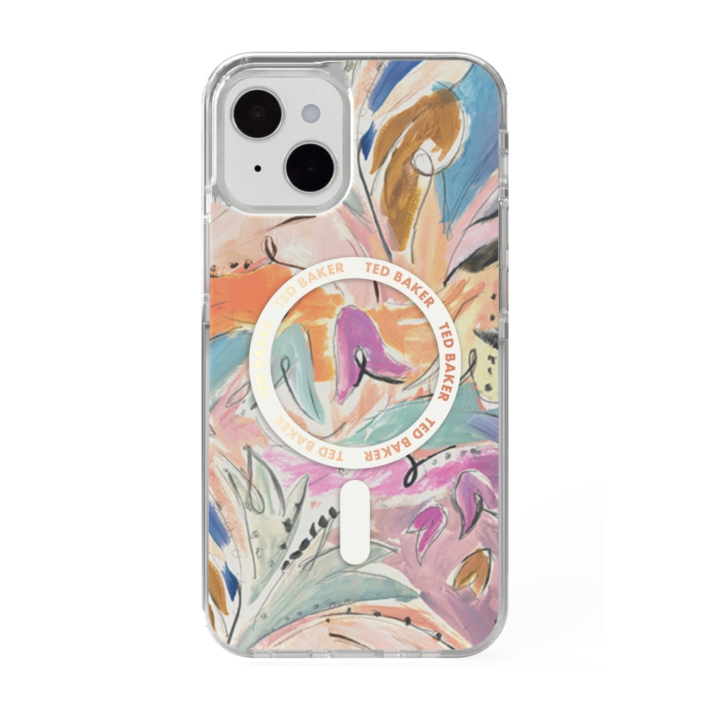 TED BAKER iPhone 14 Plus - MagSafe Anti-Shock Art Print Fashion Case - Multi-color