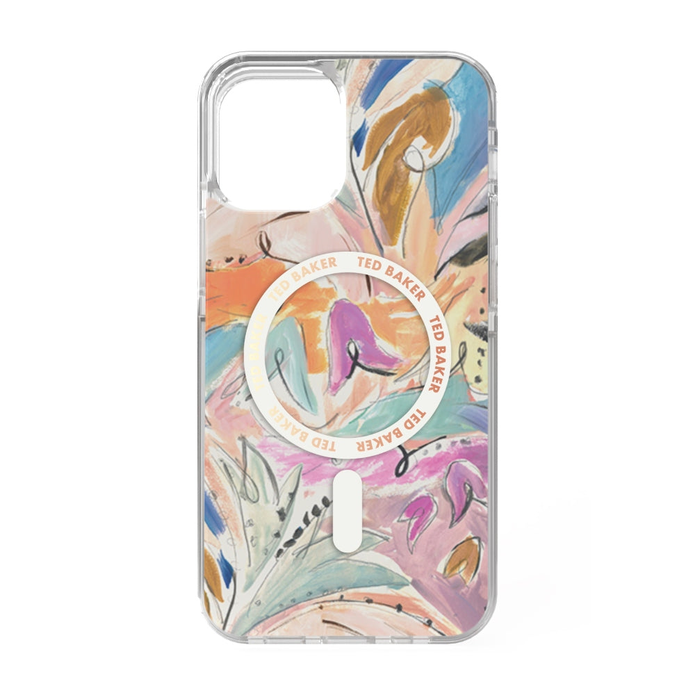 TED BAKER iPhone 14 Pro Max - MagSafe Anti-Shock Art Print Fashion Case - Multi-color