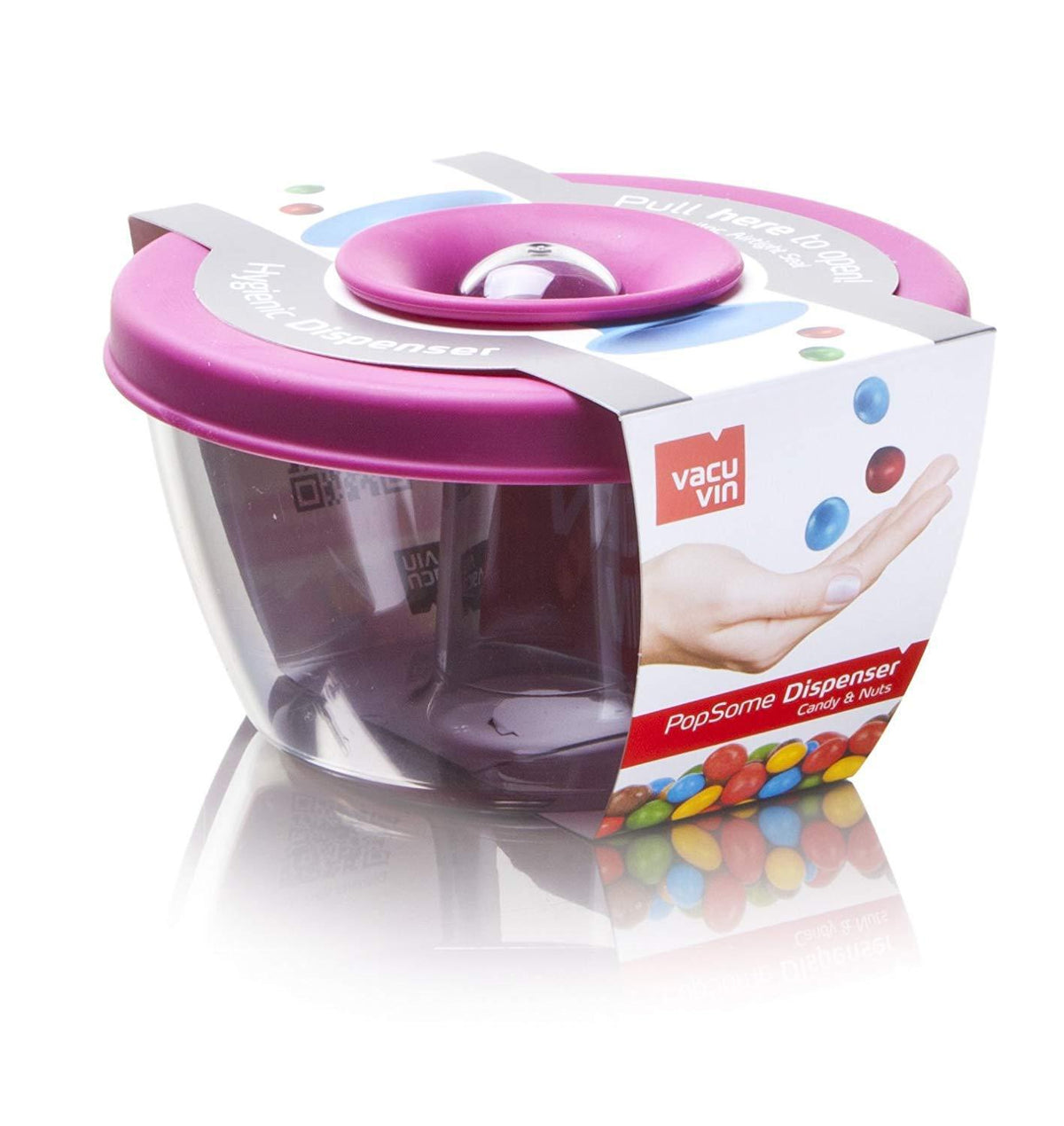 TOMORROW&#39;S KITCHEN PopSome Nut and Candy Dispenser Pink