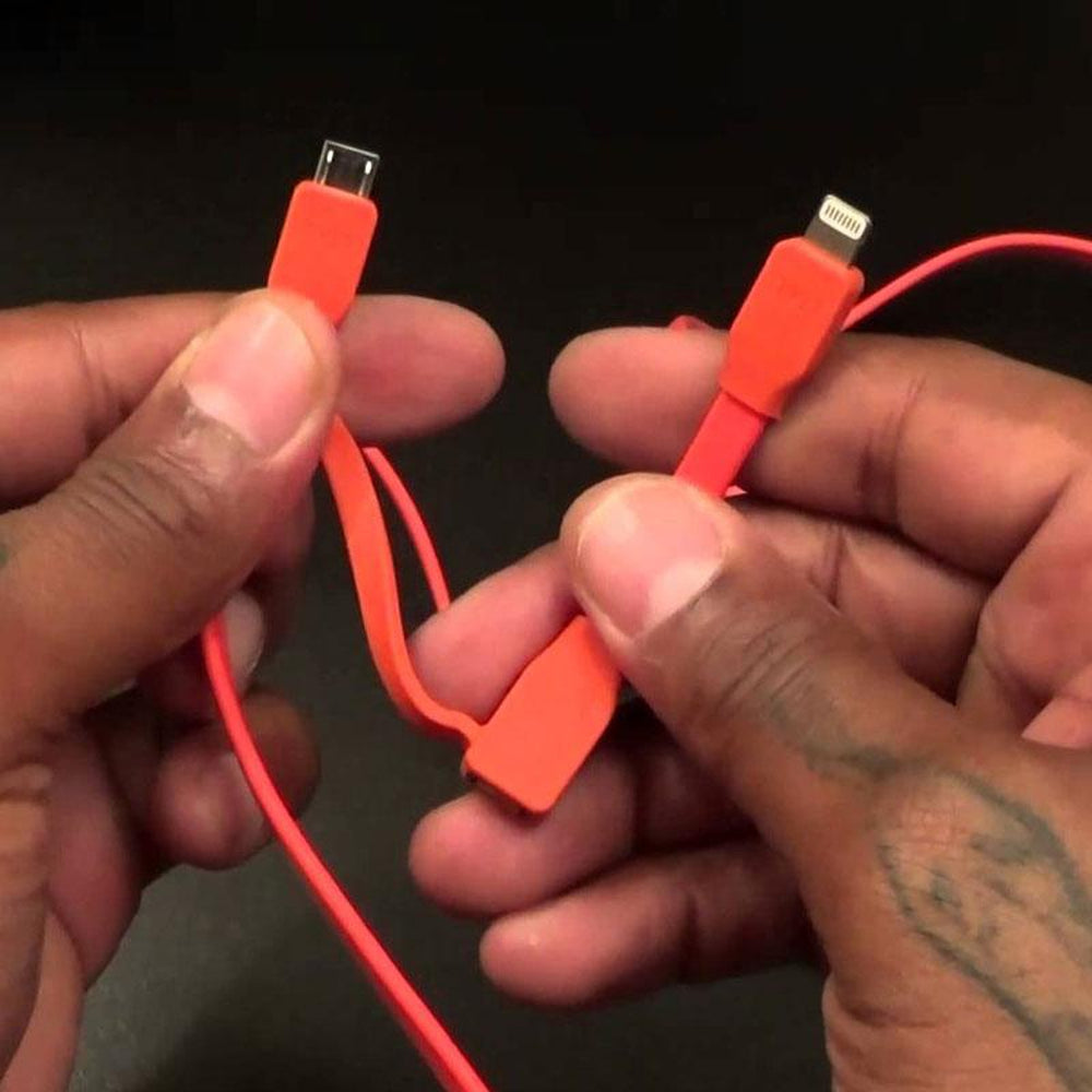 [OPEN BOX] TYLT Sync Cable Duo Charge  and  Sync Lightning with Micro USB Red