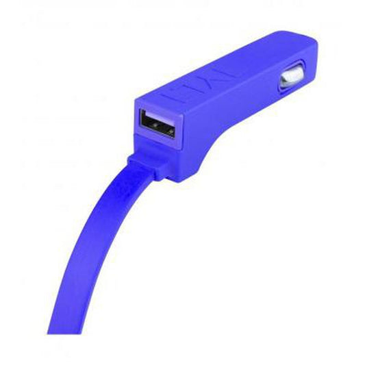 [OPEN BOX] TYLT Ribbn 4.8a Car Charger With Flat Ribbon Cable - Blue