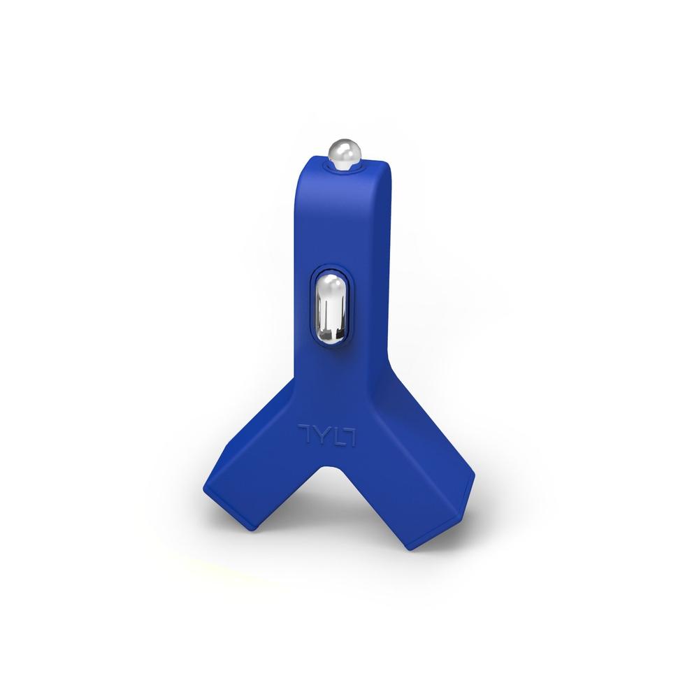 [علبة مفتوحة] شاحن سيارة TYLT YCHARGE - منفذي USB - 2.1 أمبير - أزرق