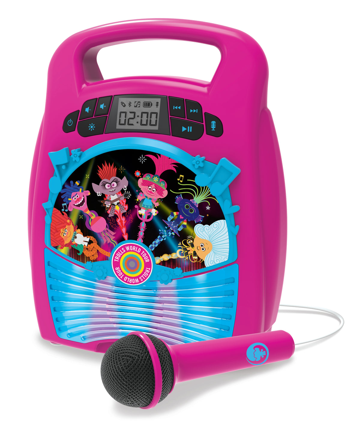 KIDdesigns Trolls World Tour Bluetooth MP3 Sing Along Karaoke Machine