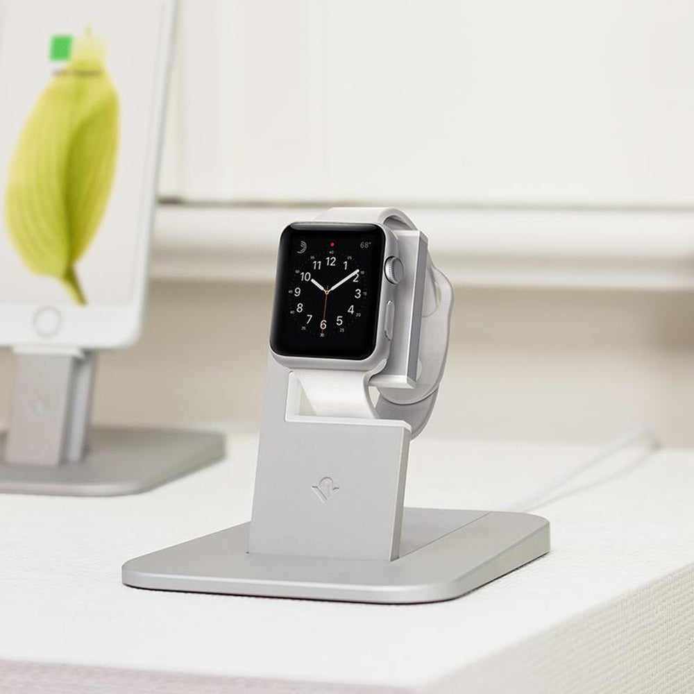TWELVE SOUTH HiRise Charging Stand for Apple Watch Silver