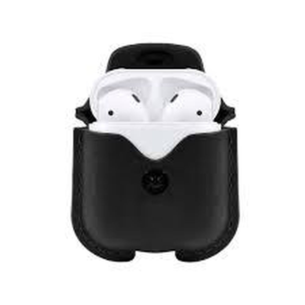 [OPEN BOX] TWELVE SOUTH AirSnap Leather Protective Case for AirPods - Black