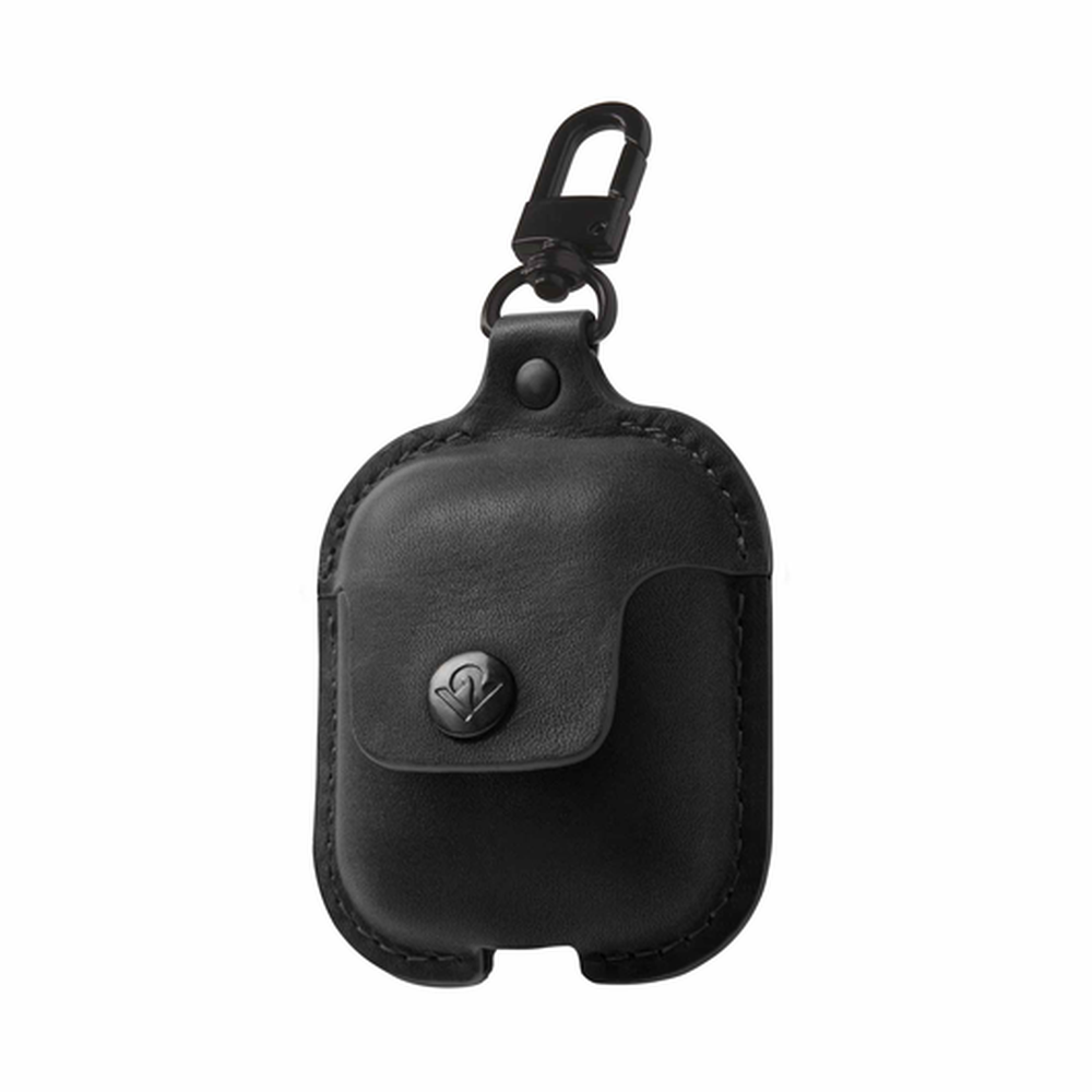 [OPEN BOX] TWELVE SOUTH AirSnap Leather Protective Case for AirPods - Black