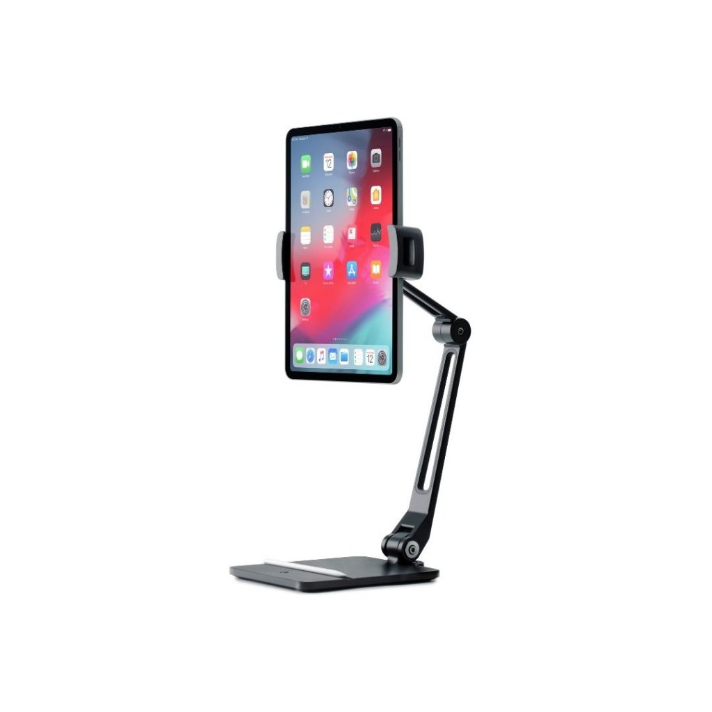 [OPEN BOX] TWELVE SOUTH HoverBar Duo for iPad/iPad Pro/Tablets - Adjustable Arm Mount, Stand and Surface Clamp - Black