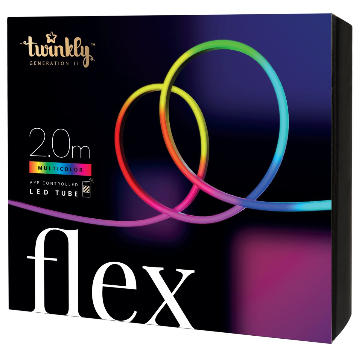 TWINKLY FLEX Starter Kit 2M - 192 LEDs RGB LightApp-Controlled Flexible Light Tube Gen II - White