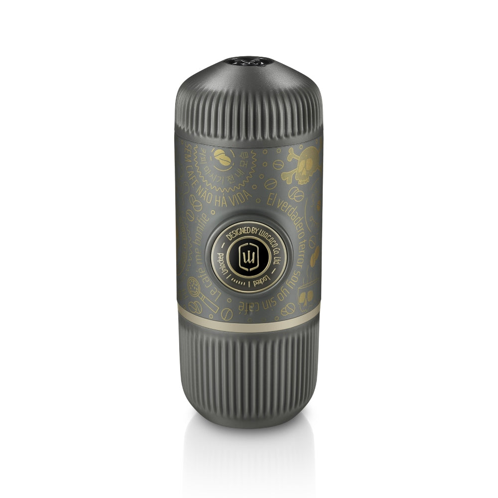 WACACO Nanopresso Dark Souls - Portable Espresso Maker with Protective Case (Manually Powered) - Gray