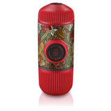 WACACO Nanopresso Hand Powered Espresso Machine for Ground Coffee (Manually Powered) - Jungle Version - Red
