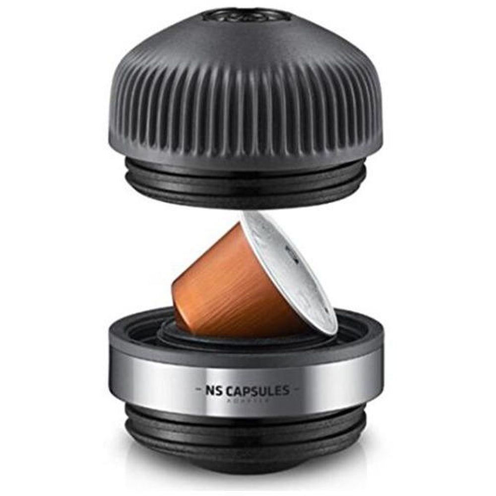 WACACO Nanopresso Portable Espresso Machine Black + NS Adapter (Manually Powered)