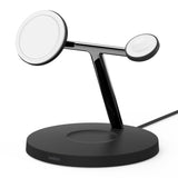 Belkin Boost Charge Pro 3-In-1 Wireless Charger Stand With Magsafe - For Apple Iphone 12 Pro Max/12 Pro/12/12 Mini, Apple Watch Series Se/6/5/4/3/2/1 & Airpods/Airpods Pro - Black